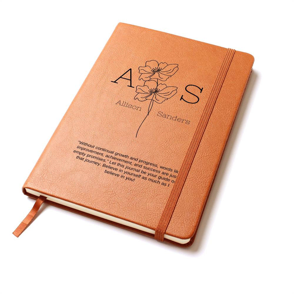Personalized Leather Graphic Journal - Graduation Gift