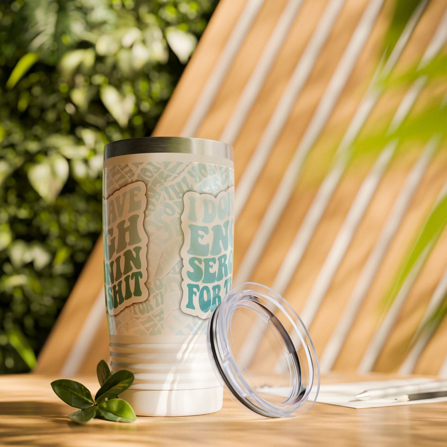 "Serotonin Anyone" Funny Stainless Steel Ringneck Tumbler, 20oz