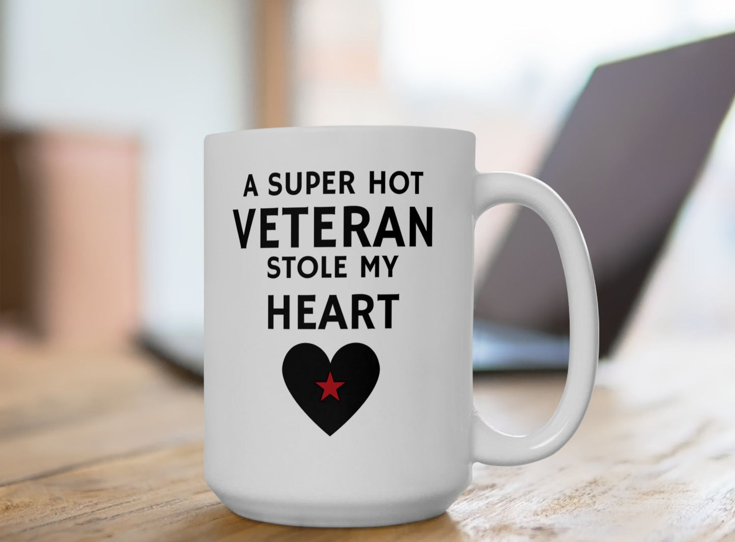 Valentine "Super Hot Veteran" Coffee Mug, (15oz)