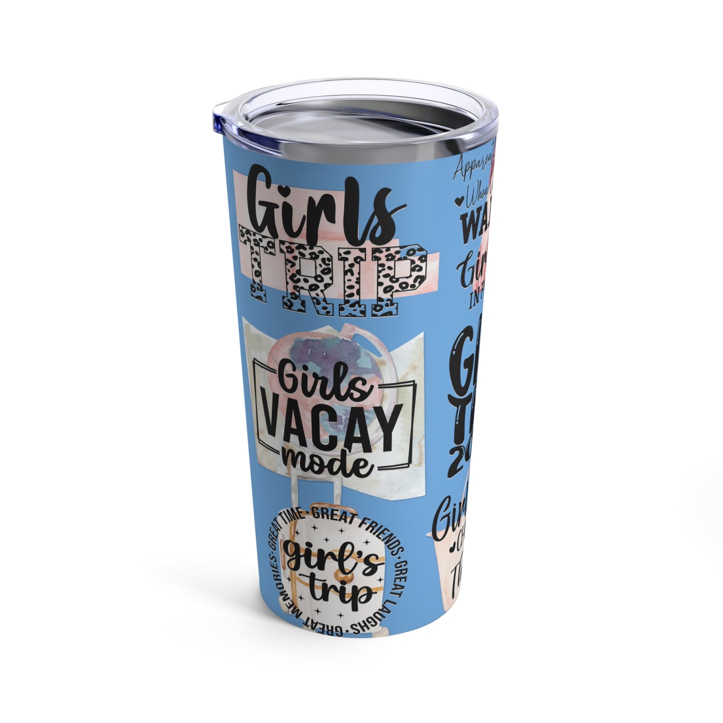 "Warning! Girl's Trip In Progress" Stainless Steel Tumbler 20oz