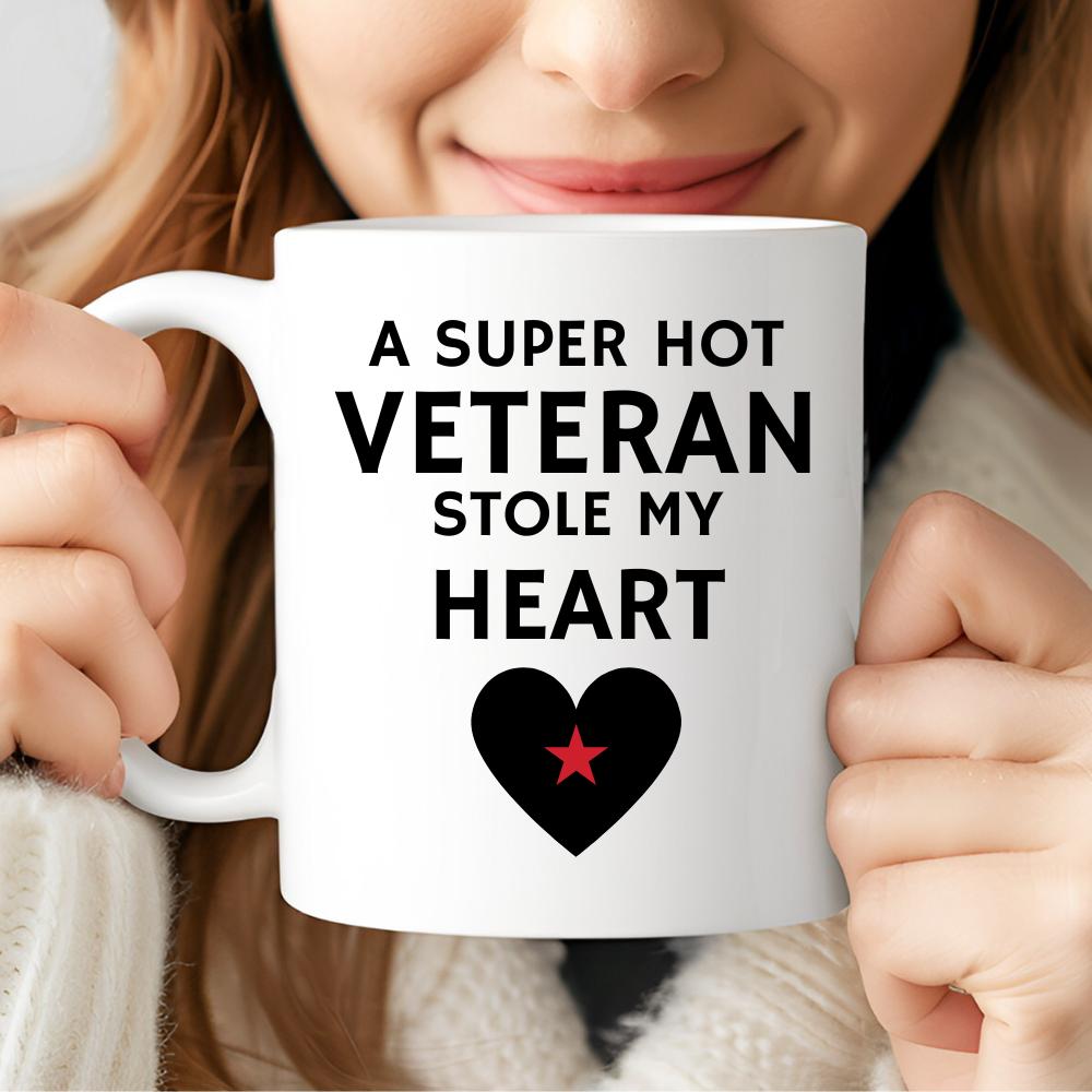 Valentine "Super Hot Veteran" Coffee Mug, (15oz)