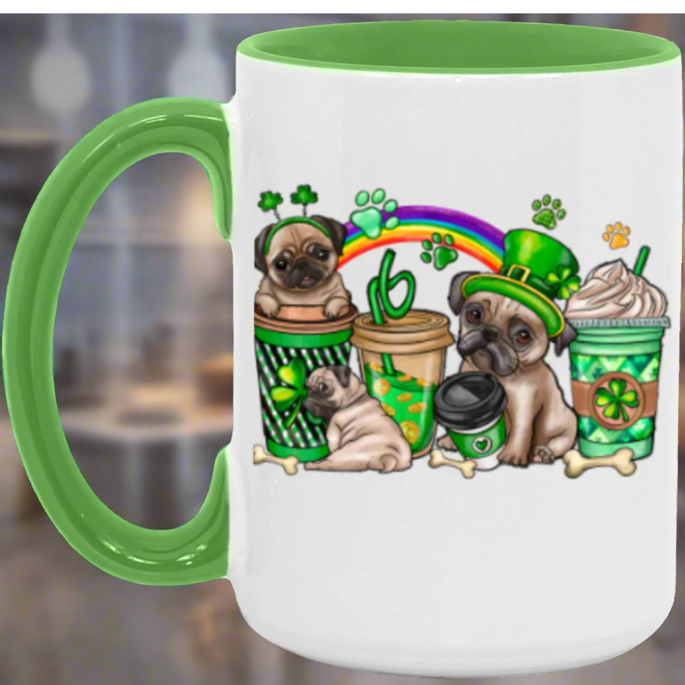 St. Paddy's Day Dog Lovers 15oz Accent Mug