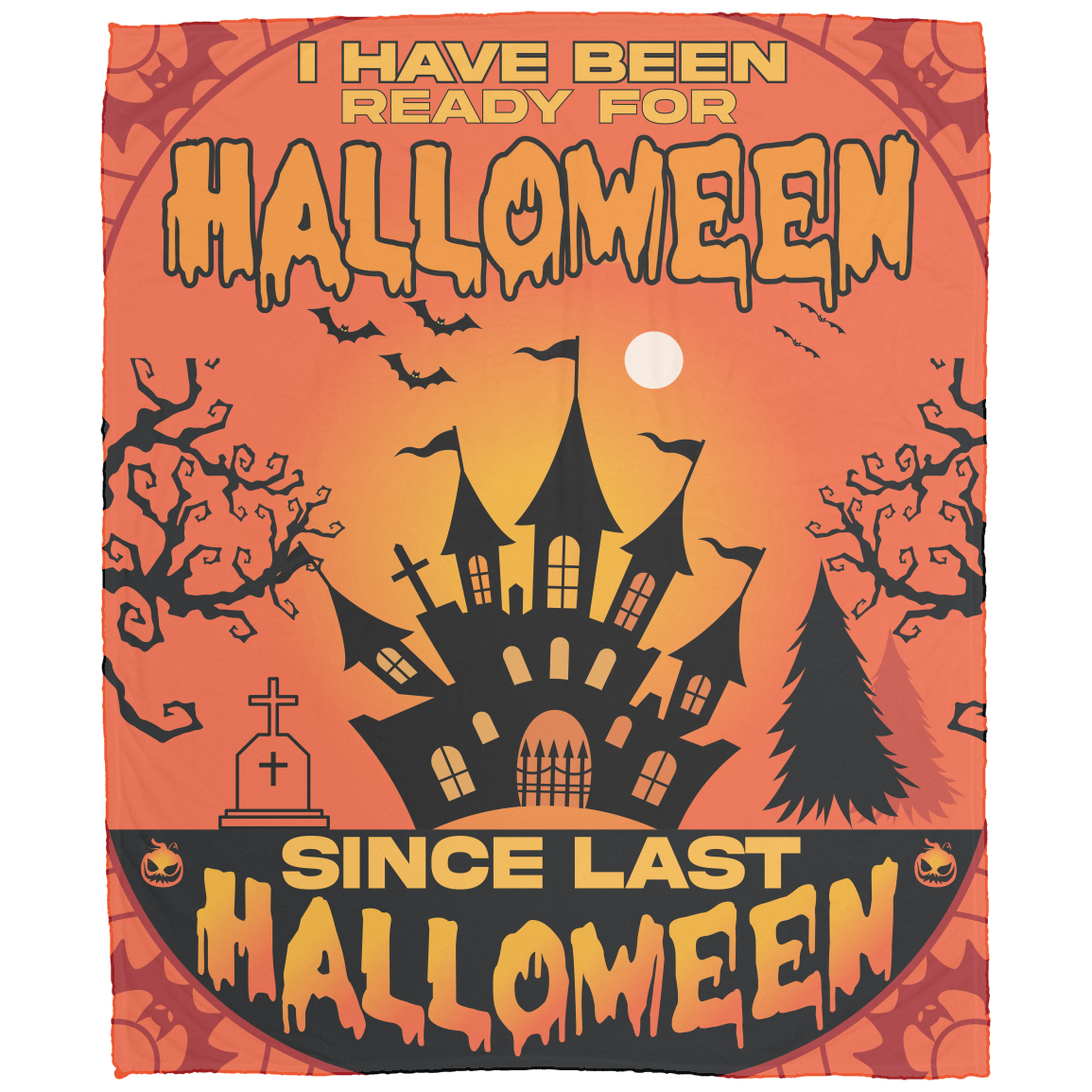 Halloween-Themed Cozy Blanket for Spooky Nights