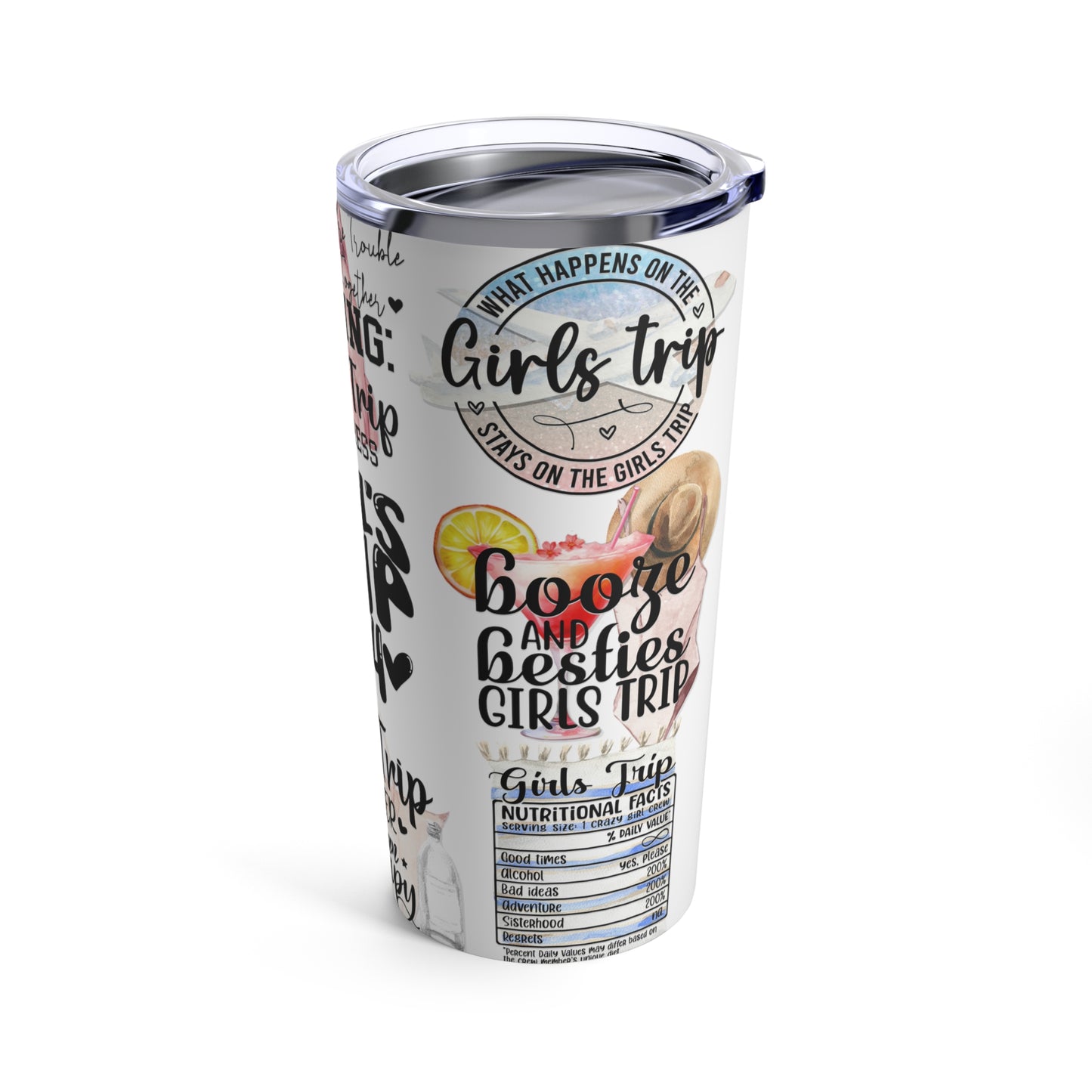 Girl's Trip Cheaper than Therapy Stainless Steel Tumbler 20oz
