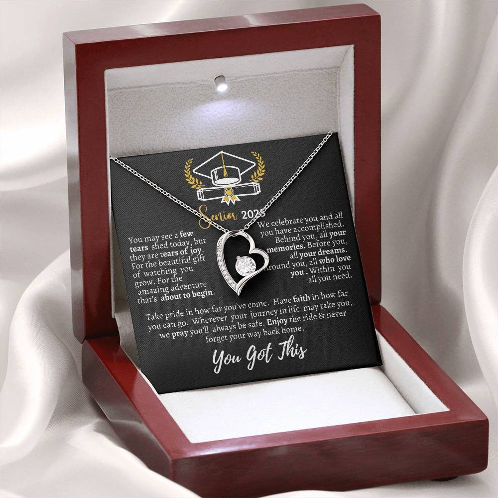 Graduation necklace, Graduation gift, "Congratulations Class of 2025" | Forever Love Necklace