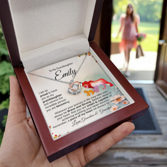 Crown Pendant Necklace Gift, Sterling Silver Rose Gold Jewelry, Granddaughter Gift Necklace