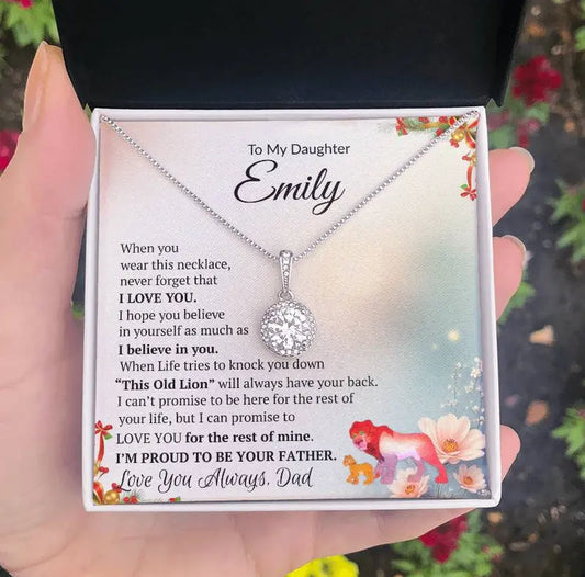 Eternal Hope Necklace Gift for Daughter, “My Precious Daughter, My Forever Pride”