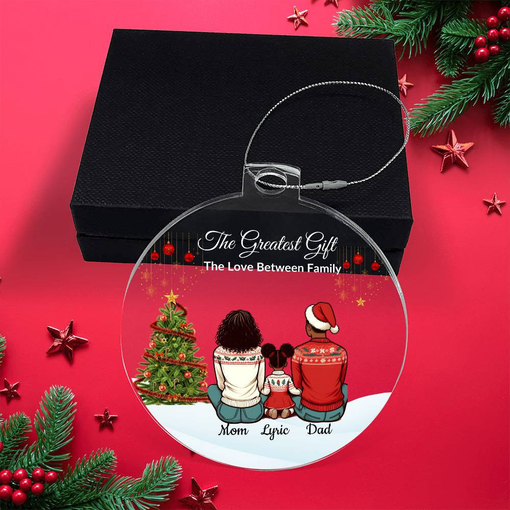 Personalize Christmas "The Greatest Gift" Acrylic Ornament