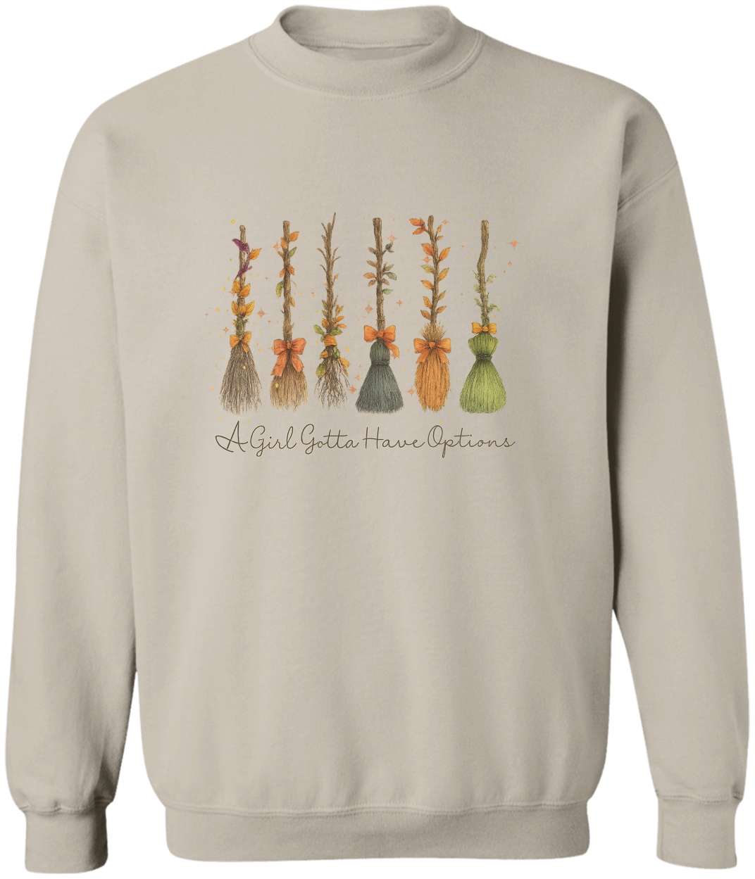 A Girl Gotta Have Options Retro Halloween Crewneck Pullover Sweatshirt