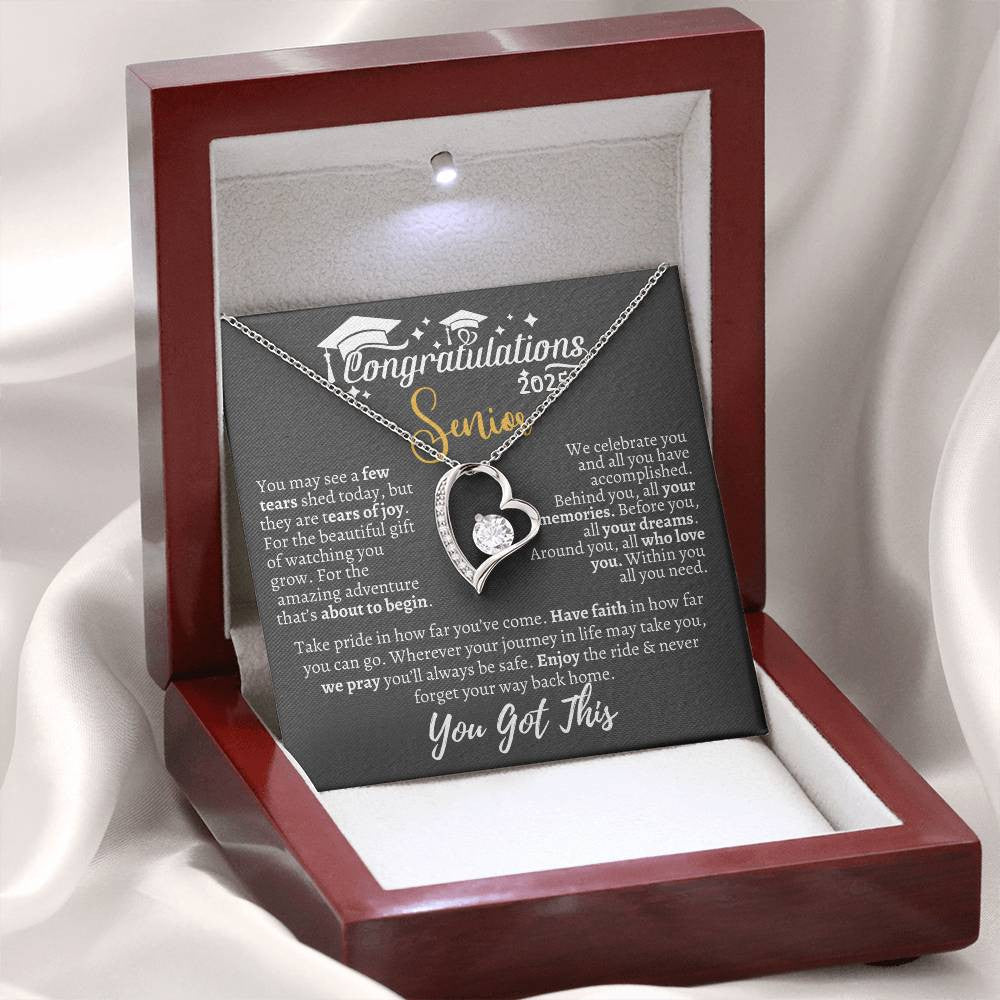 Graduation necklace, Graduation gift, "Congratulations Class of 2025" | Forever Love Necklace