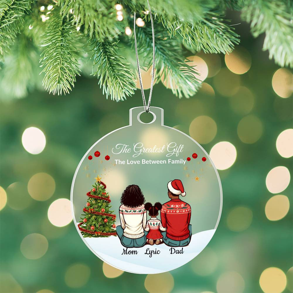 Personalize Christmas "The Greatest Gift" Acrylic Ornament