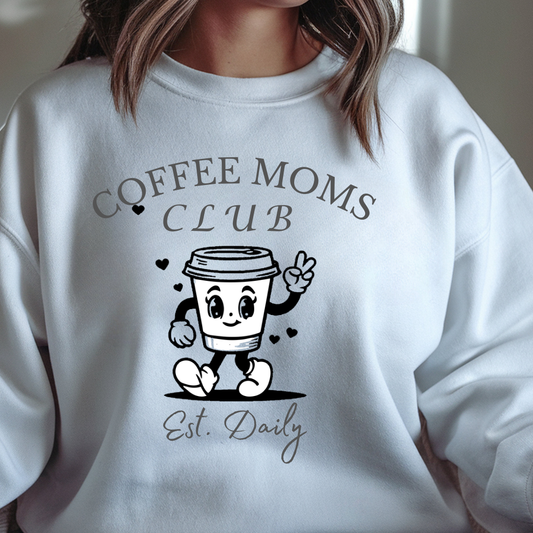 Comfort Colors Coffee Lovers Sweatshirt, Mom Gift Apparel, Quirky Coffee Club Sweatshirt, Comfy Mom Sweatshirt, Fun Casual Wear for Moms