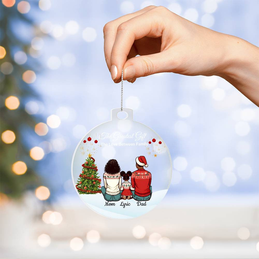 Personalize Christmas "The Greatest Gift" Acrylic Ornament