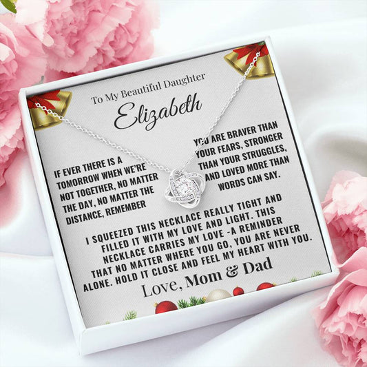 To My Daughter "You Are Never Alone" Personalized Necklace