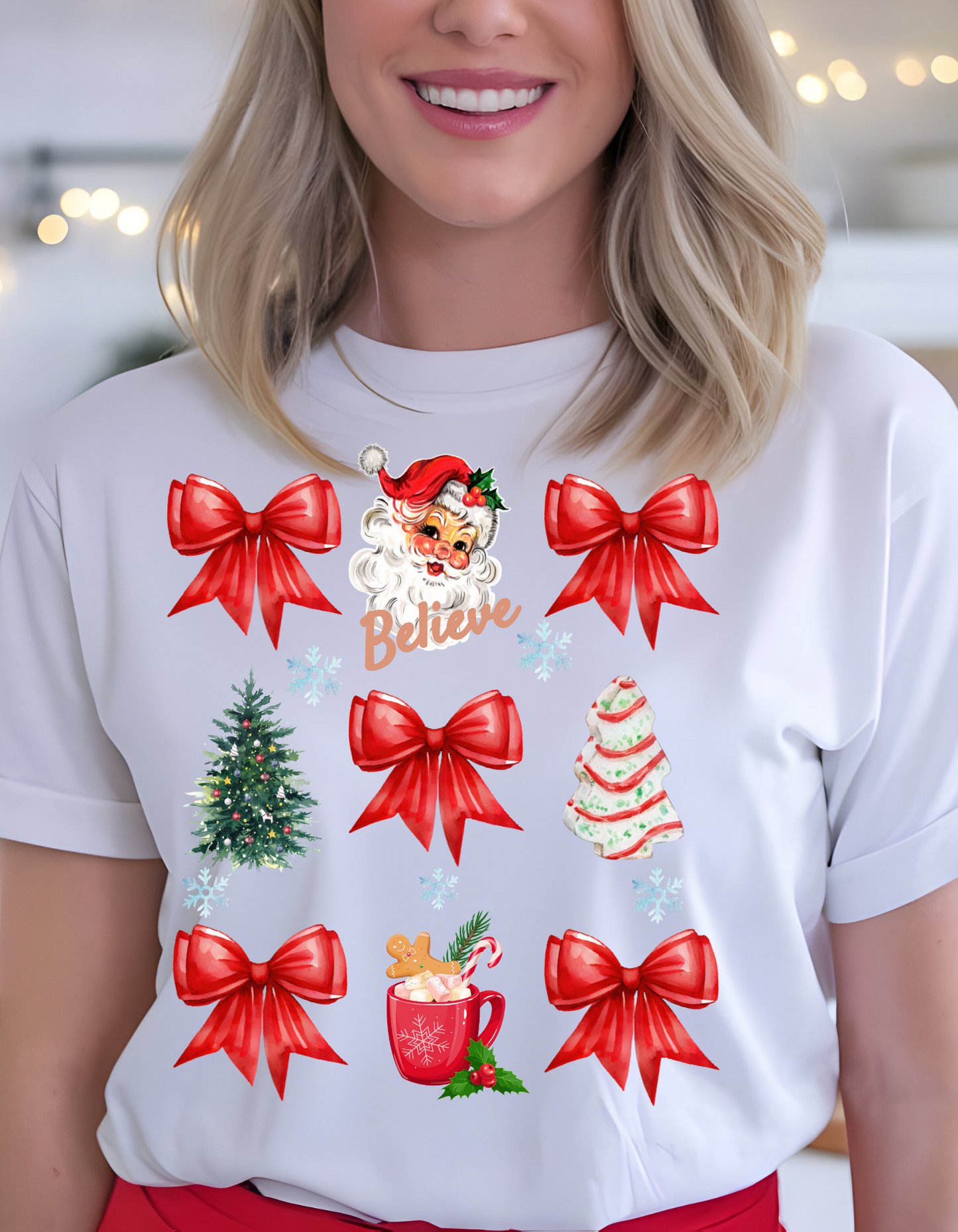 Christmas Santa Coquette Holiday T-Shirt