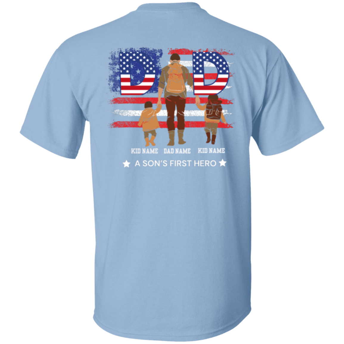 Dad "A Son's First Hero" Short Sleeve T-Shirt