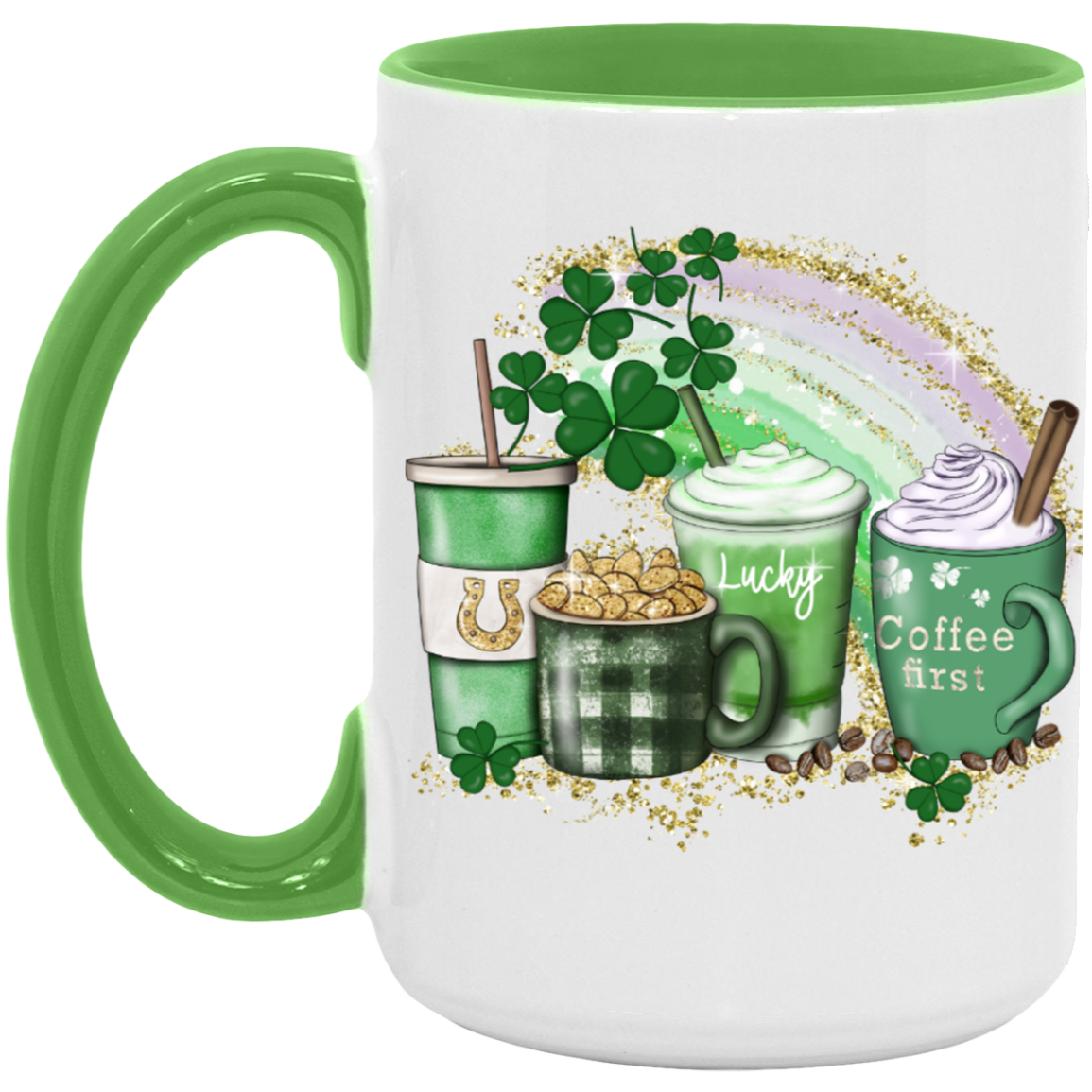 St. Paddy's Day "Lucky" 15oz Accent Coffee Mug