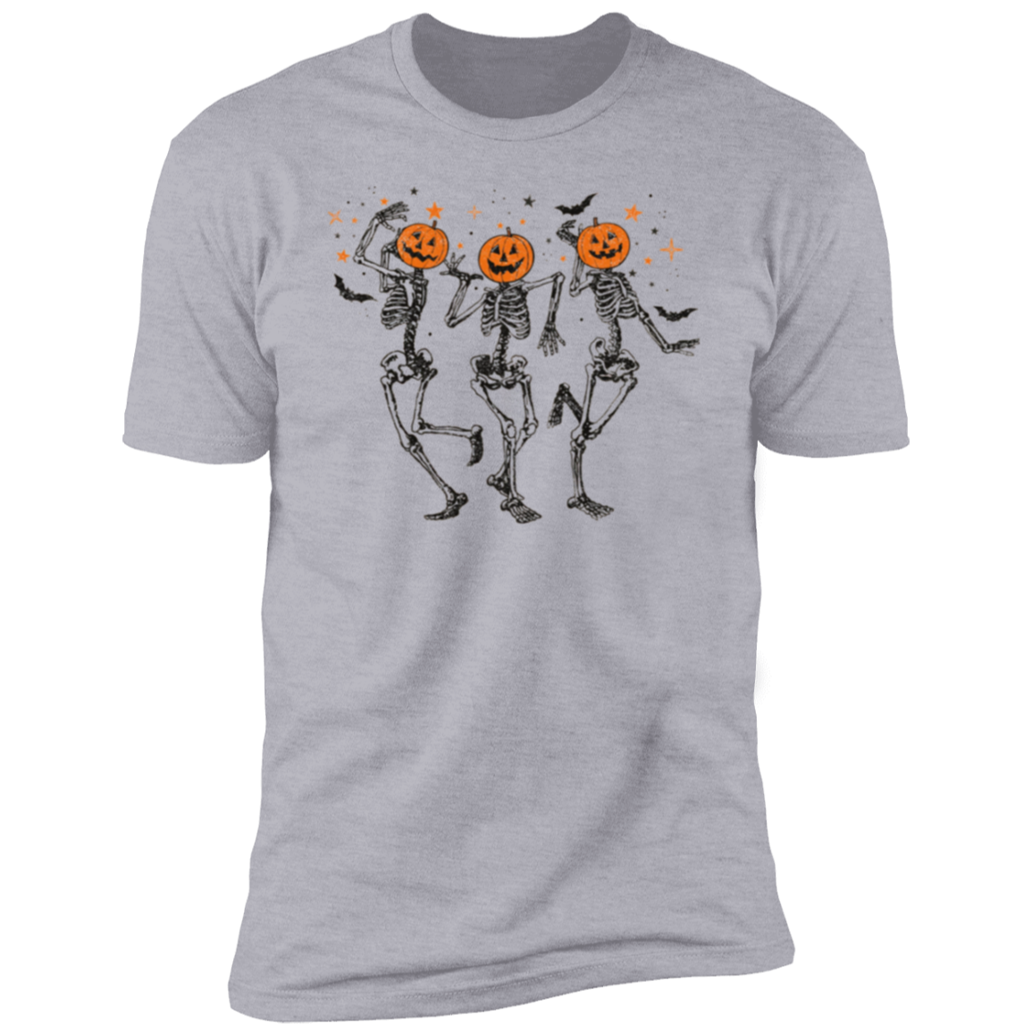 Funny Halloween Pumpkin Head Dancing Skeleton Sweatshirt, Halloween Gift Shirt, Short Sleeve T-Shirt