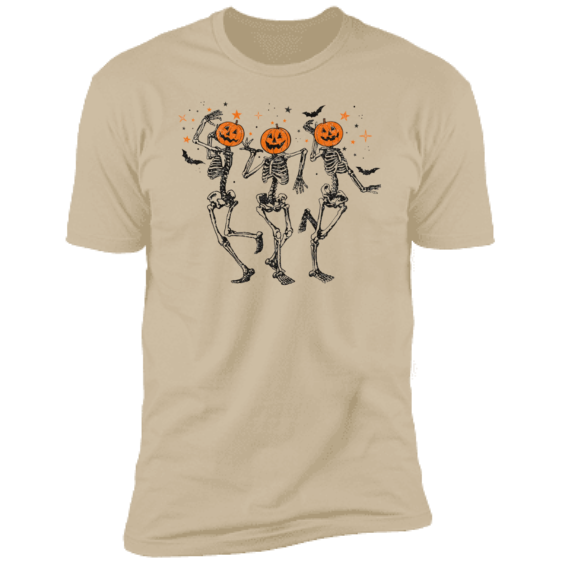 Funny Halloween Pumpkin Head Dancing Skeleton Sweatshirt, Halloween Gift Shirt, Short Sleeve T-Shirt