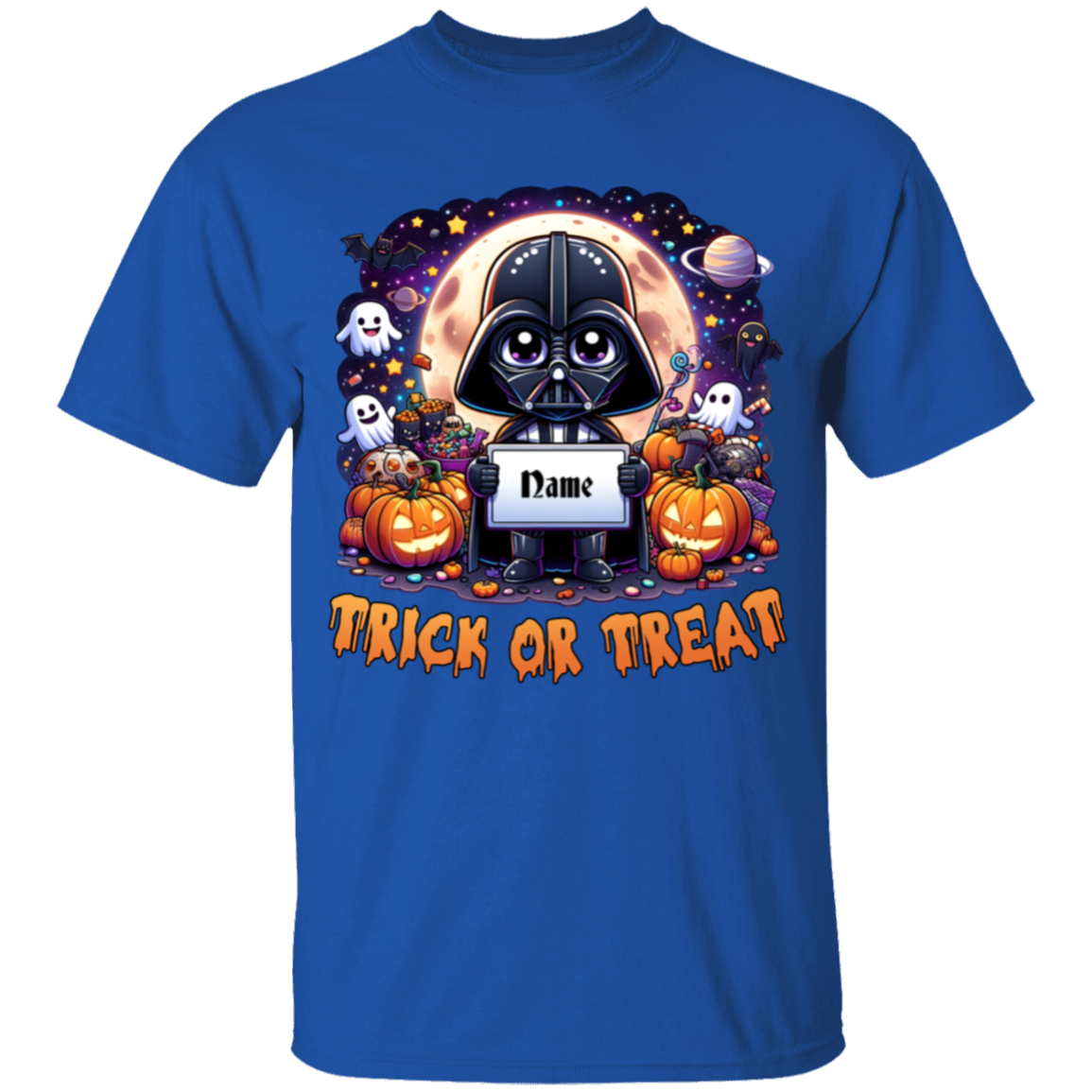 Personalized Halloween Cartoon "Trick or Treat" Youth T-Shirt
