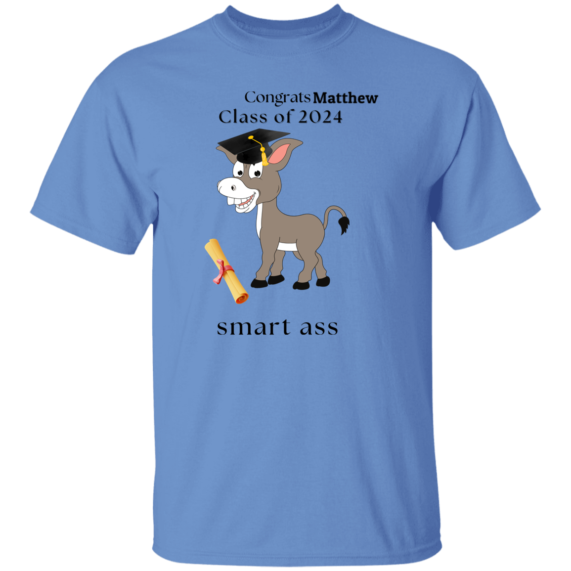 Class of 2024 "smart ass" Short Sleeve T-Shirt