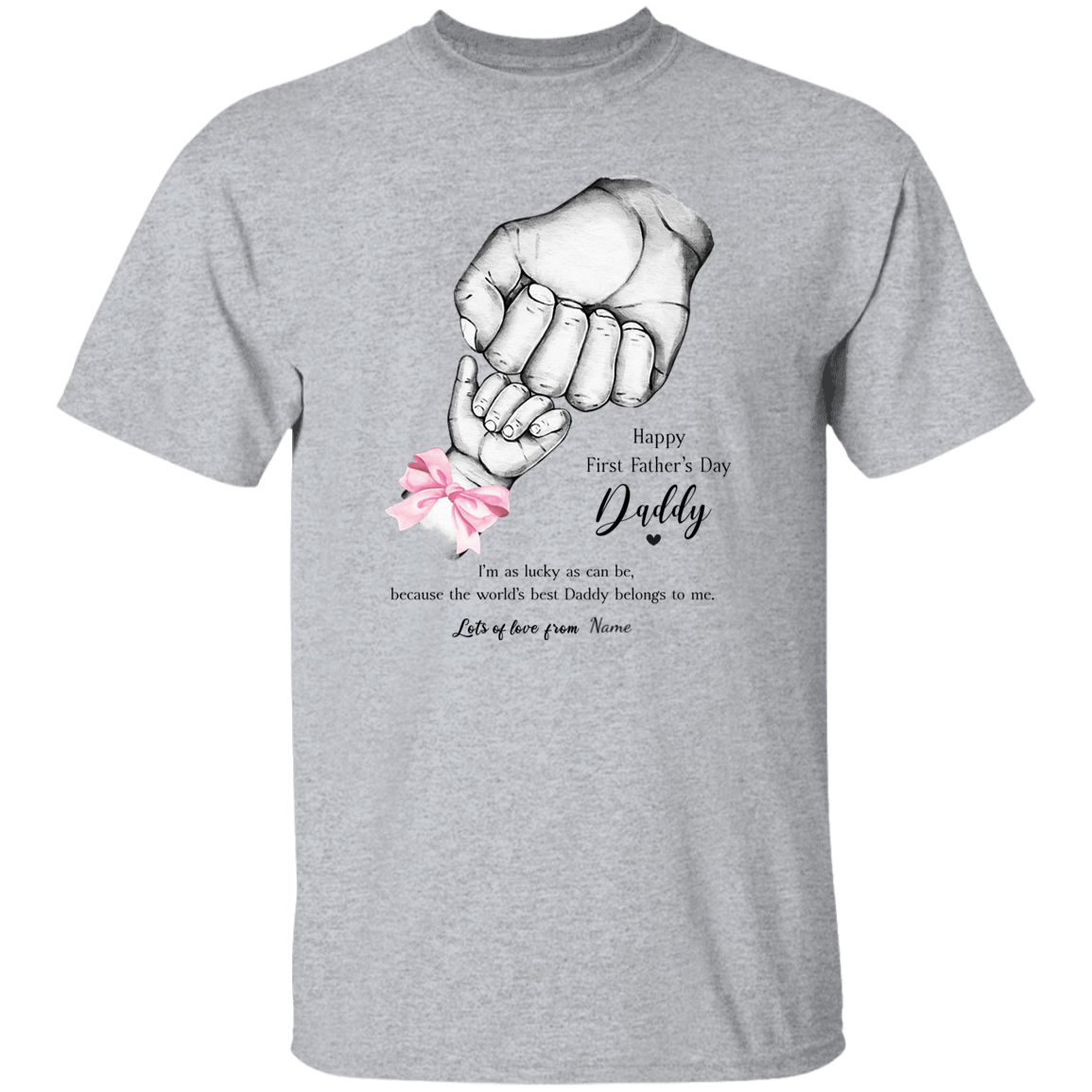 Personalized Daddy's First Father's Day Apparel