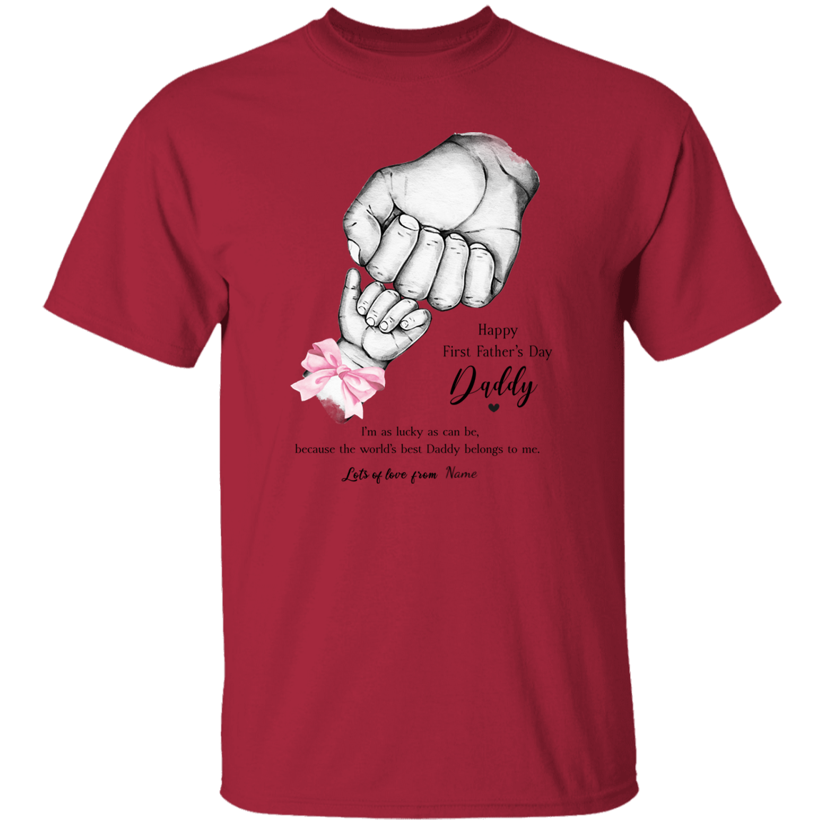 Personalized Daddy's First Father's Day Apparel