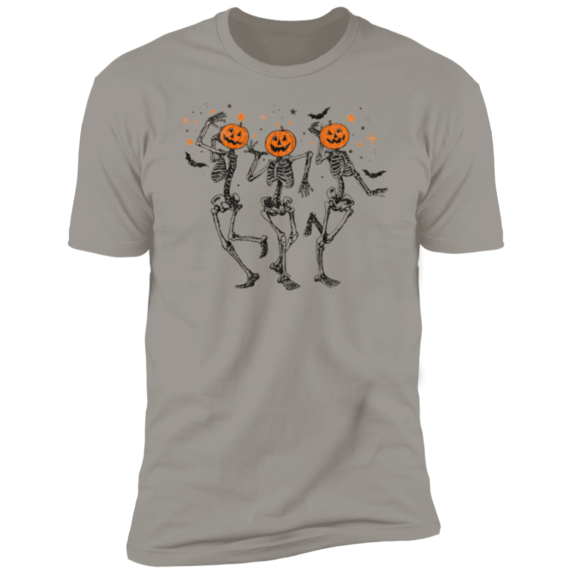 Funny Halloween Pumpkin Head Dancing Skeleton Sweatshirt, Halloween Gift Shirt, Short Sleeve T-Shirt
