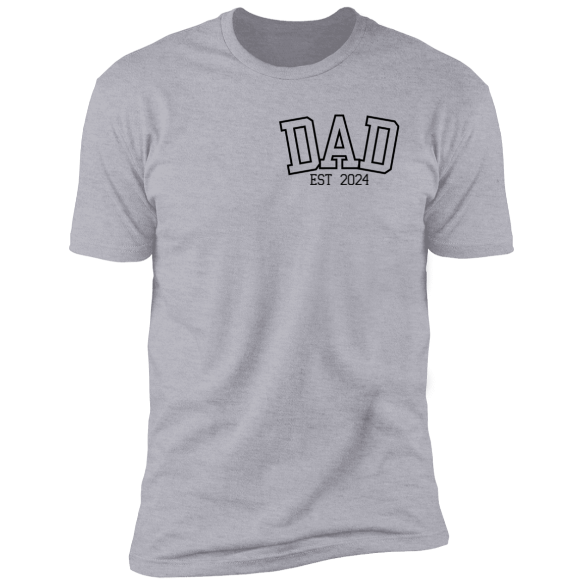 To Dad " EST 2024 " Personalized Short Sleeve T-Shirt