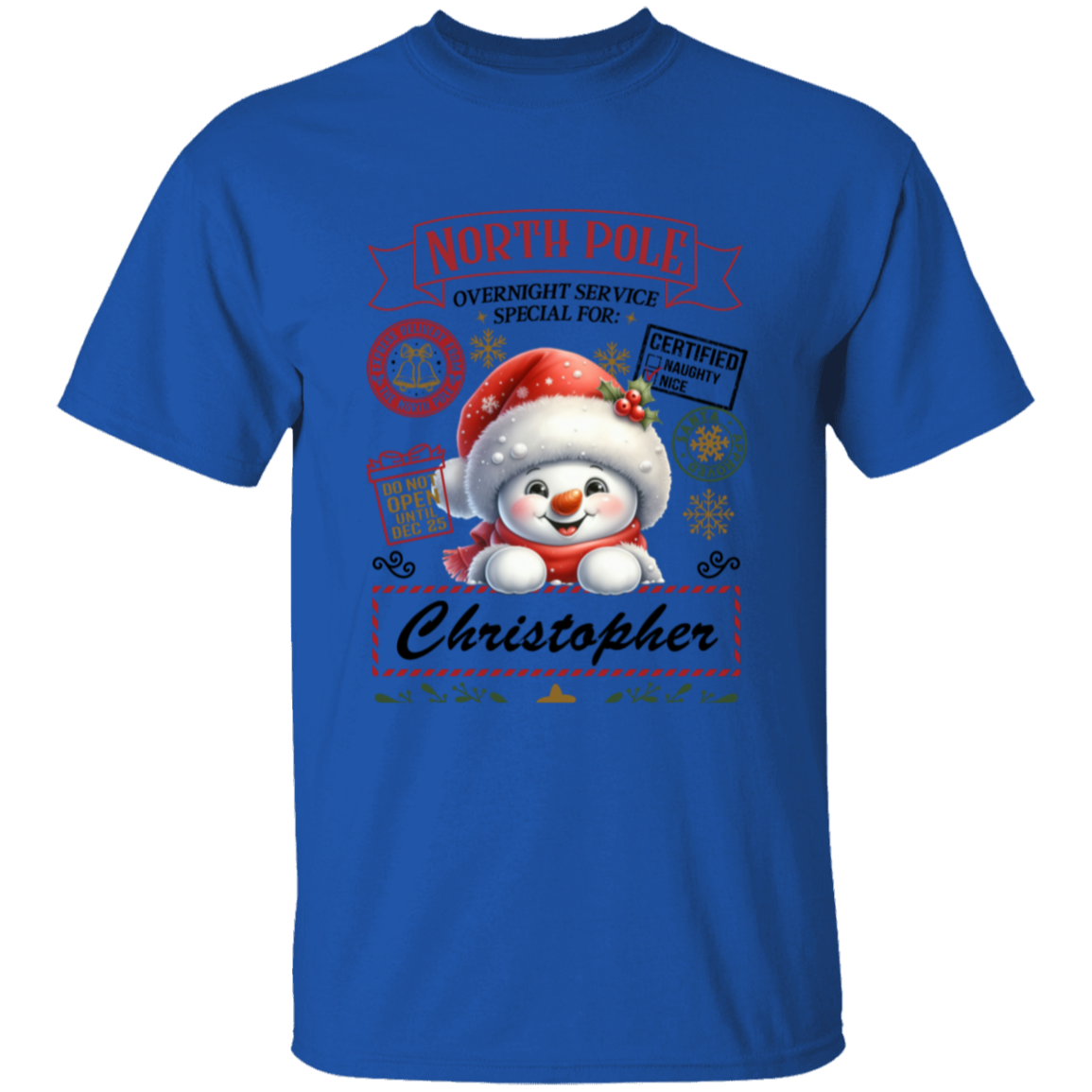 Personalized "North Pole Overnight Service" S/L T-Shirt T-Shirt