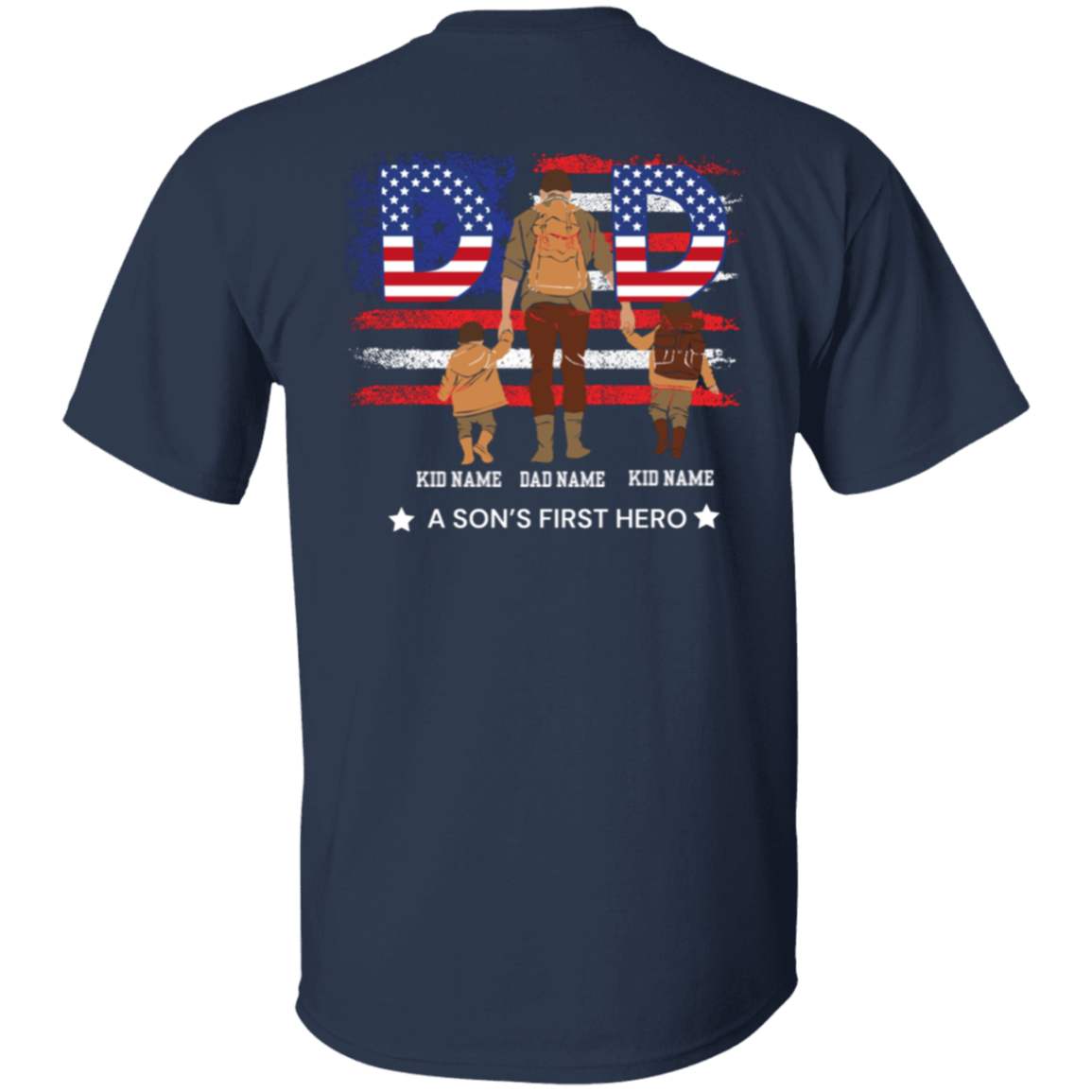 Dad "A Son's First Hero" Short Sleeve T-Shirt