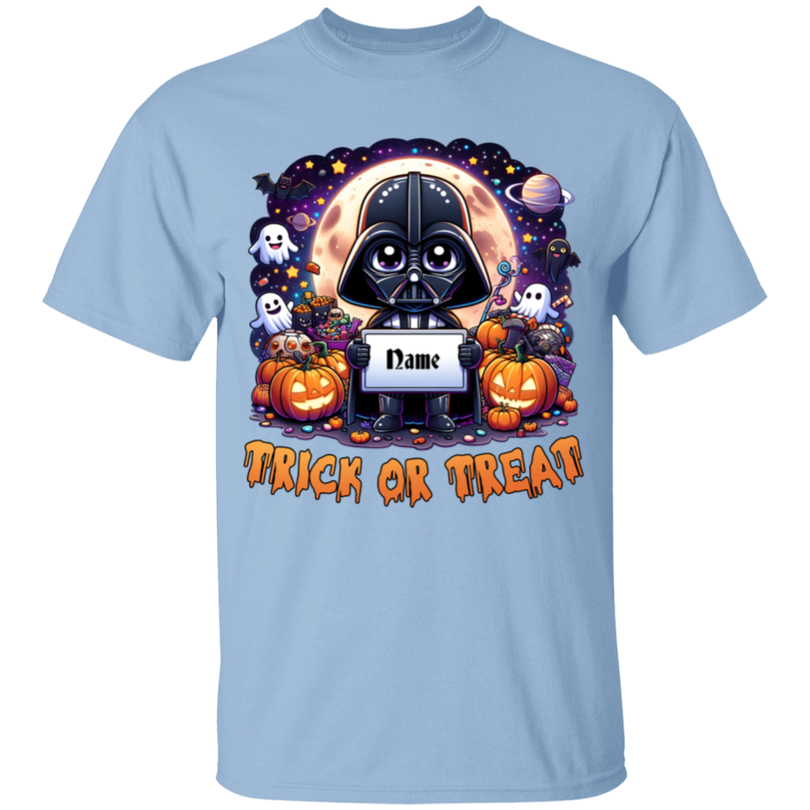 Personalized Halloween Cartoon "Trick or Treat" Youth T-Shirt