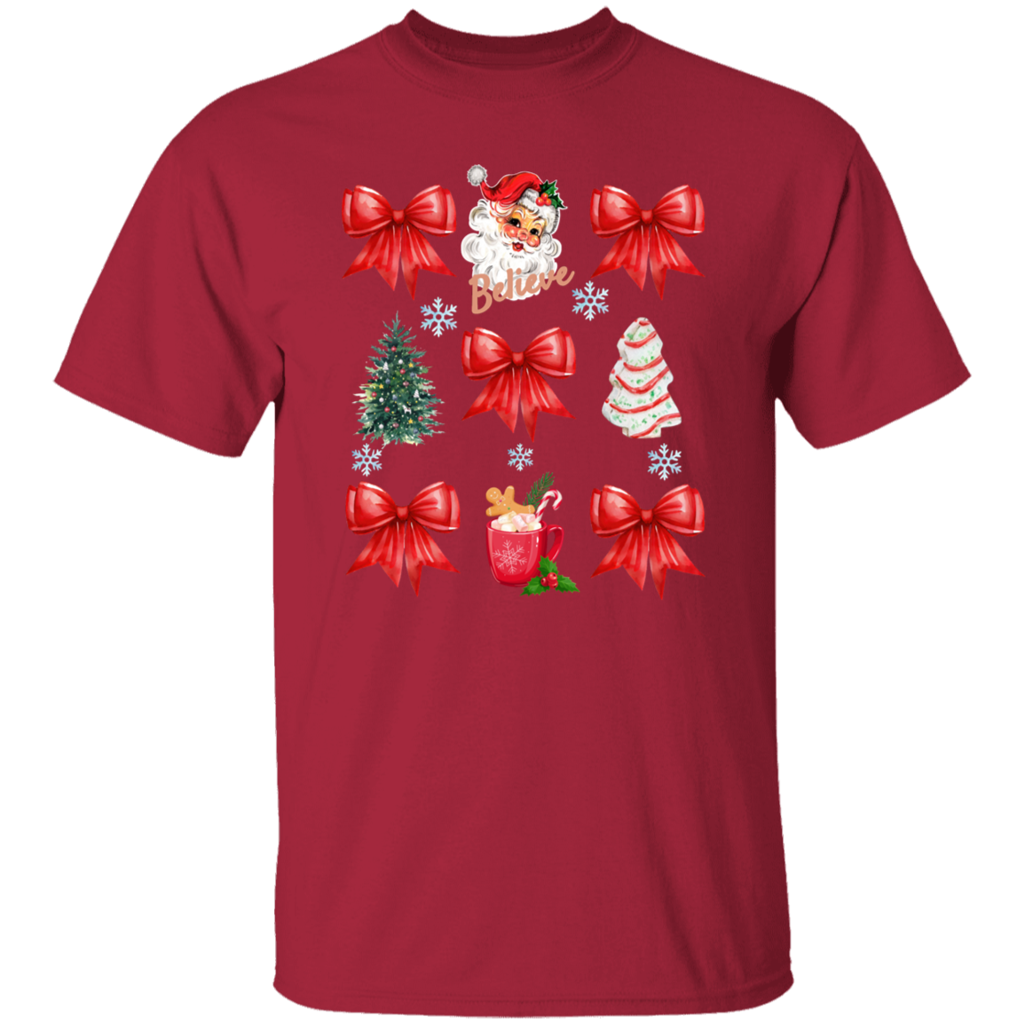 Coquette Bow Sweatshirt, Cute Red Ribbon Santa Sweatshirt