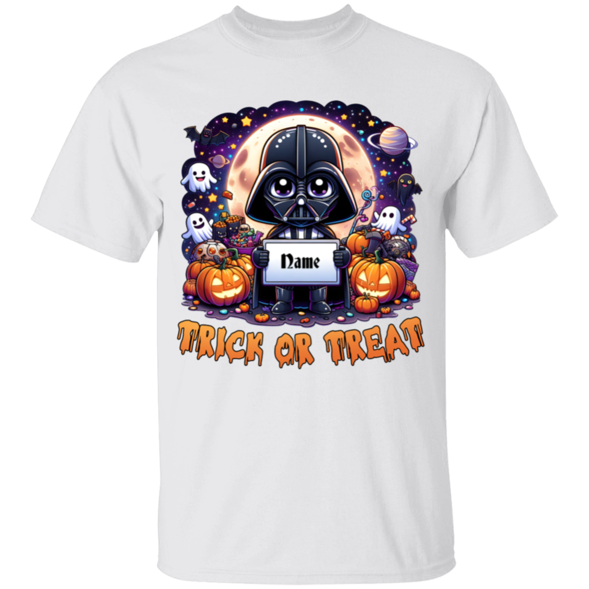 Personalized Halloween Cartoon "Trick or Treat" Youth T-Shirt