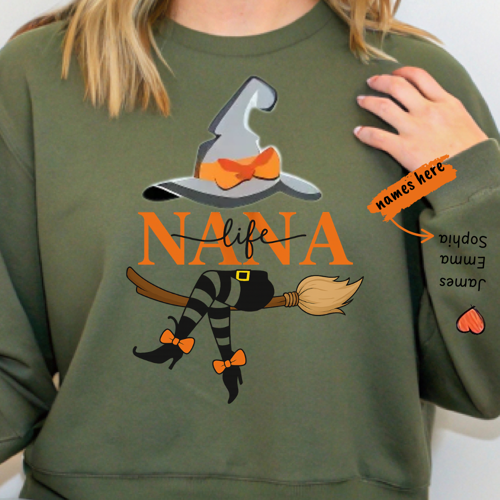 Personalized Nana Life Halloween Sweatshirt