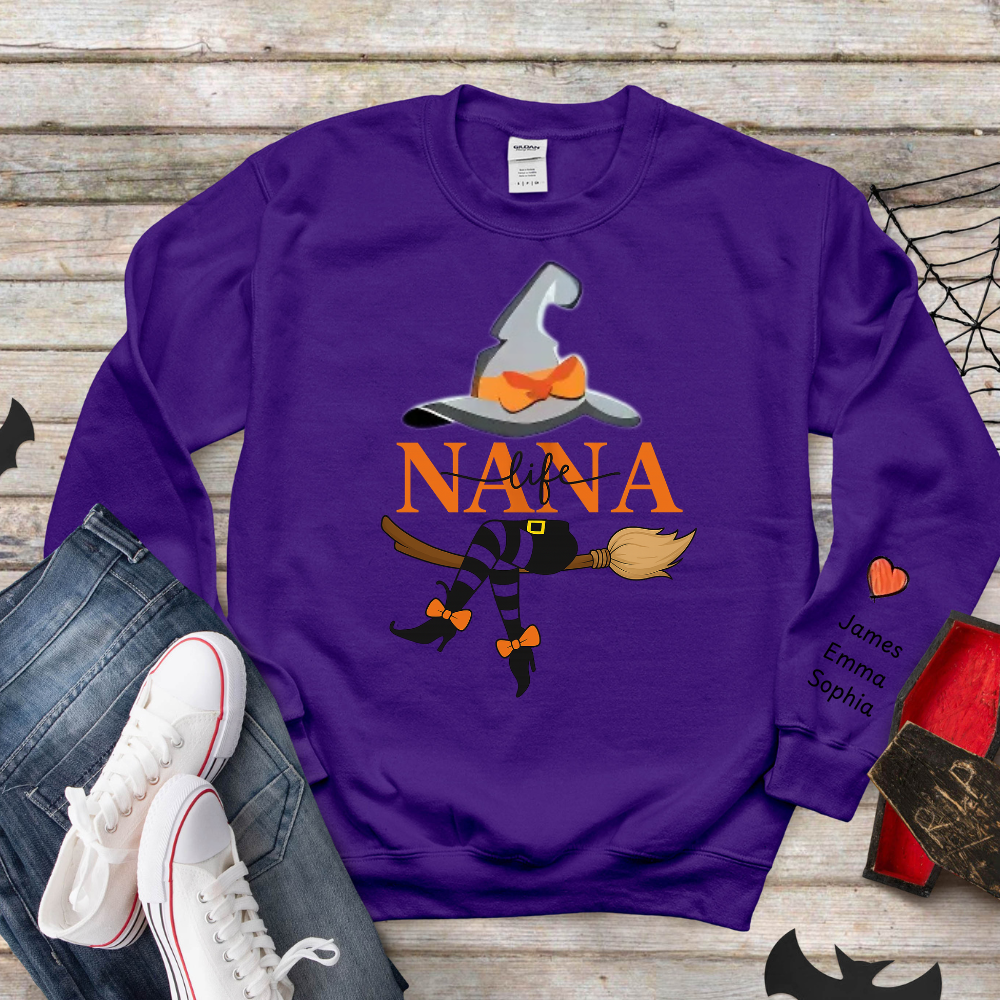 Personalized Nana Life Halloween Sweatshirt