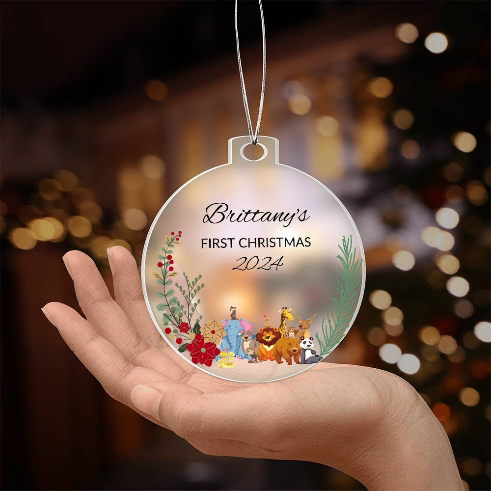 Personalize Your Baby's First Xmas Acrylic Ornament!