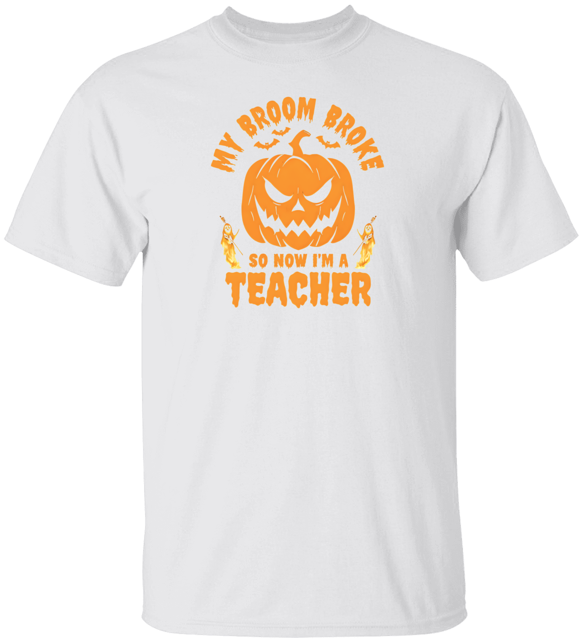 Halloween Teacher T-Shirt - Funny Pumpkin Design