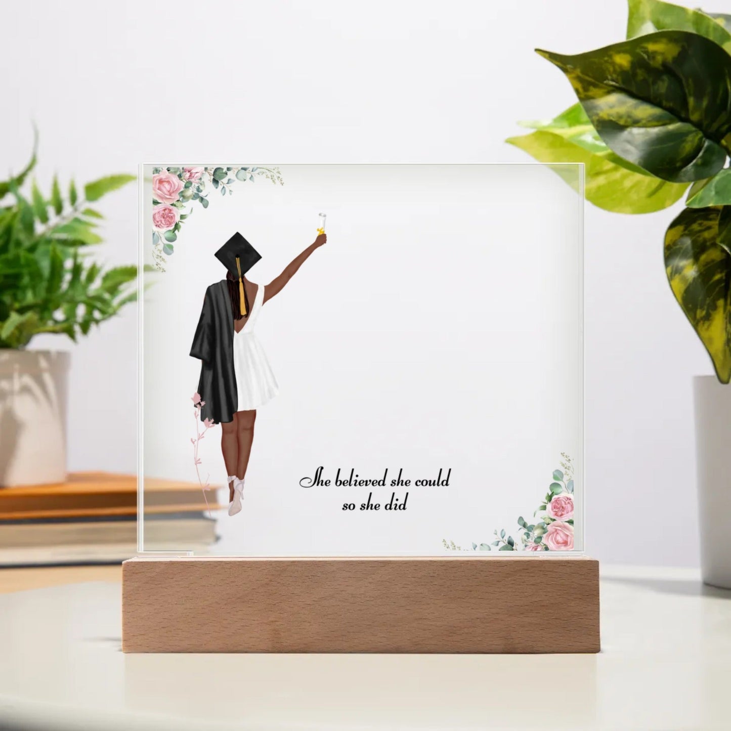 Personalize Acrylic Square Plaque For Graduation 2024