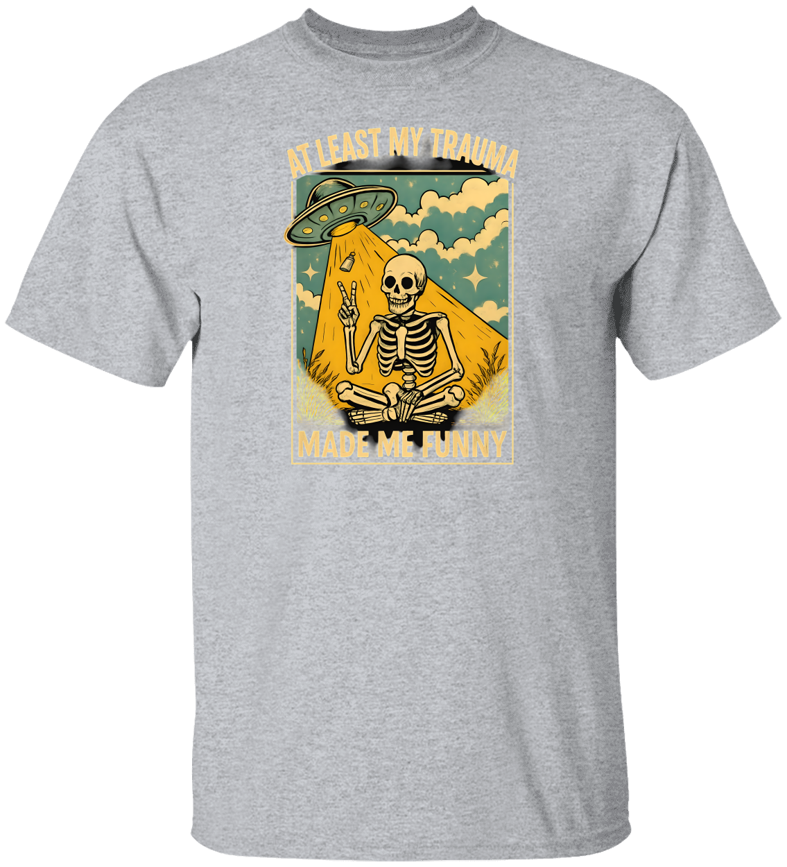 Funny Halloween Skeleton Design "My Trauma" Tee