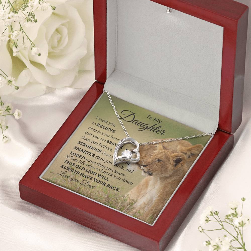 To My Daughter from Dad "Always have your Back" Forever Love Necklace