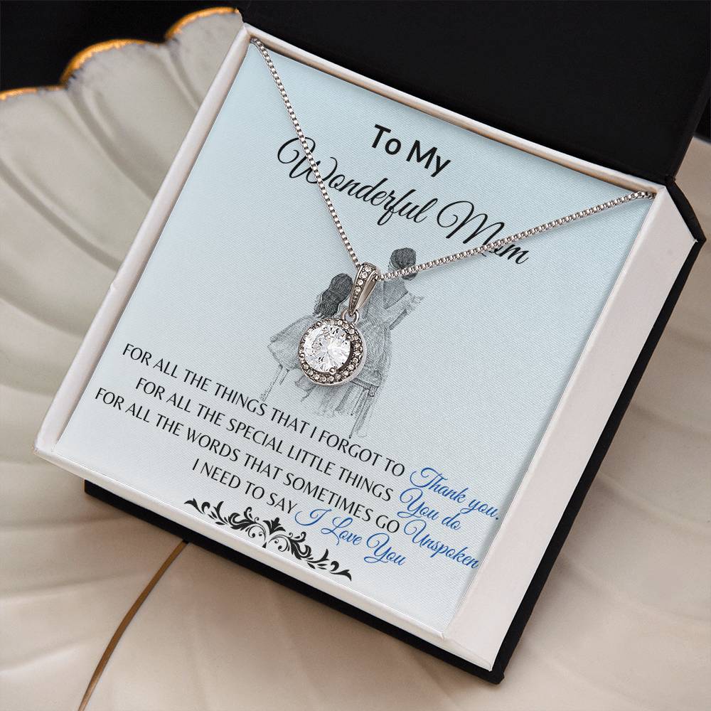 To My Mom from Daughter "Thank You" Eternal Hope Necklace
