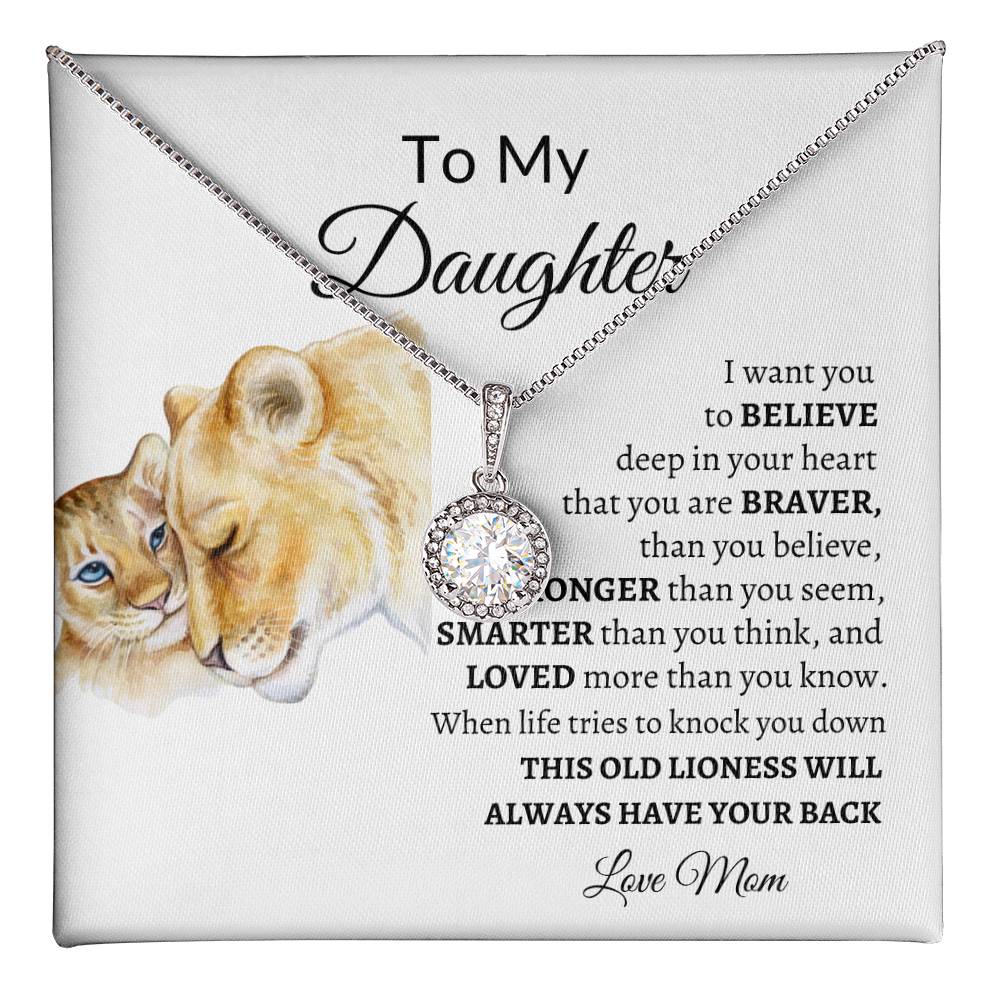 To My Daughter from Mom "I Want You to Believe" Eternal Hope Necklace