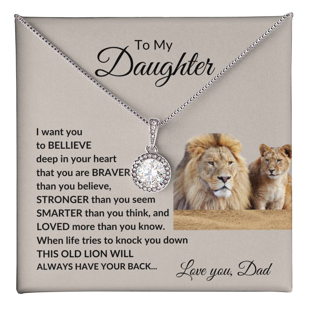 To My Daughter "Believe" Eternal Hope Necklace