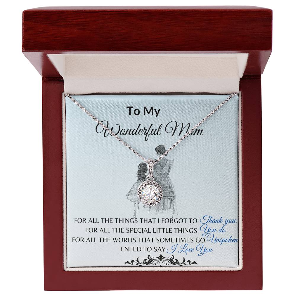 To My Mom from Daughter "Thank You" Eternal Hope Necklace