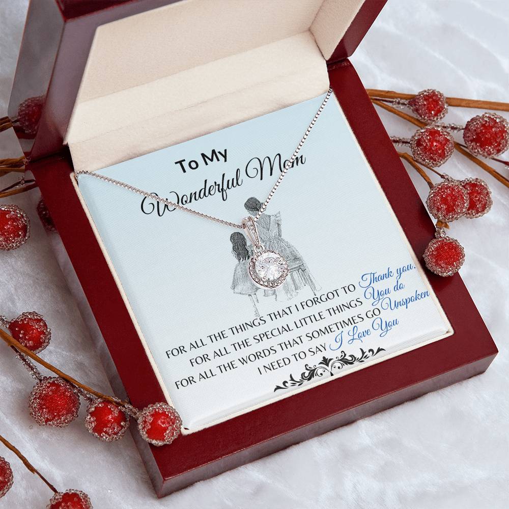 To My Mom from Daughter "Thank You" Eternal Hope Necklace