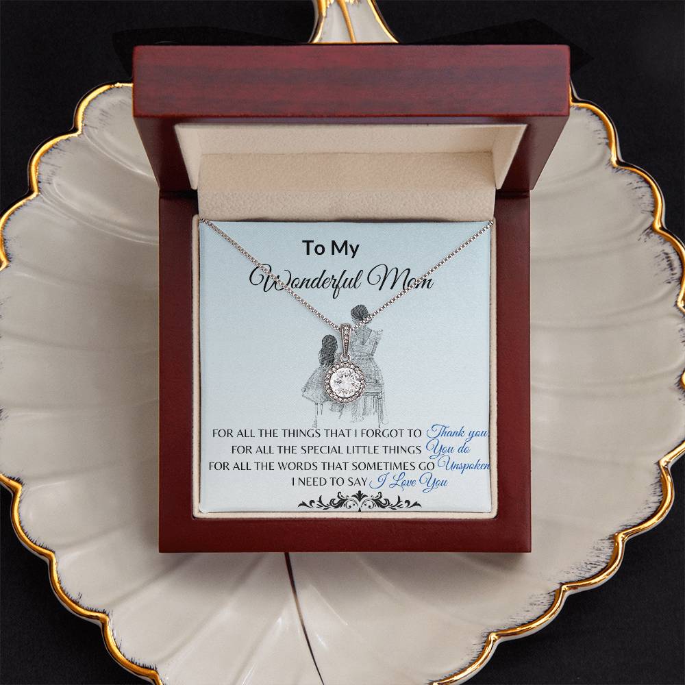 To My Mom from Daughter "Thank You" Eternal Hope Necklace