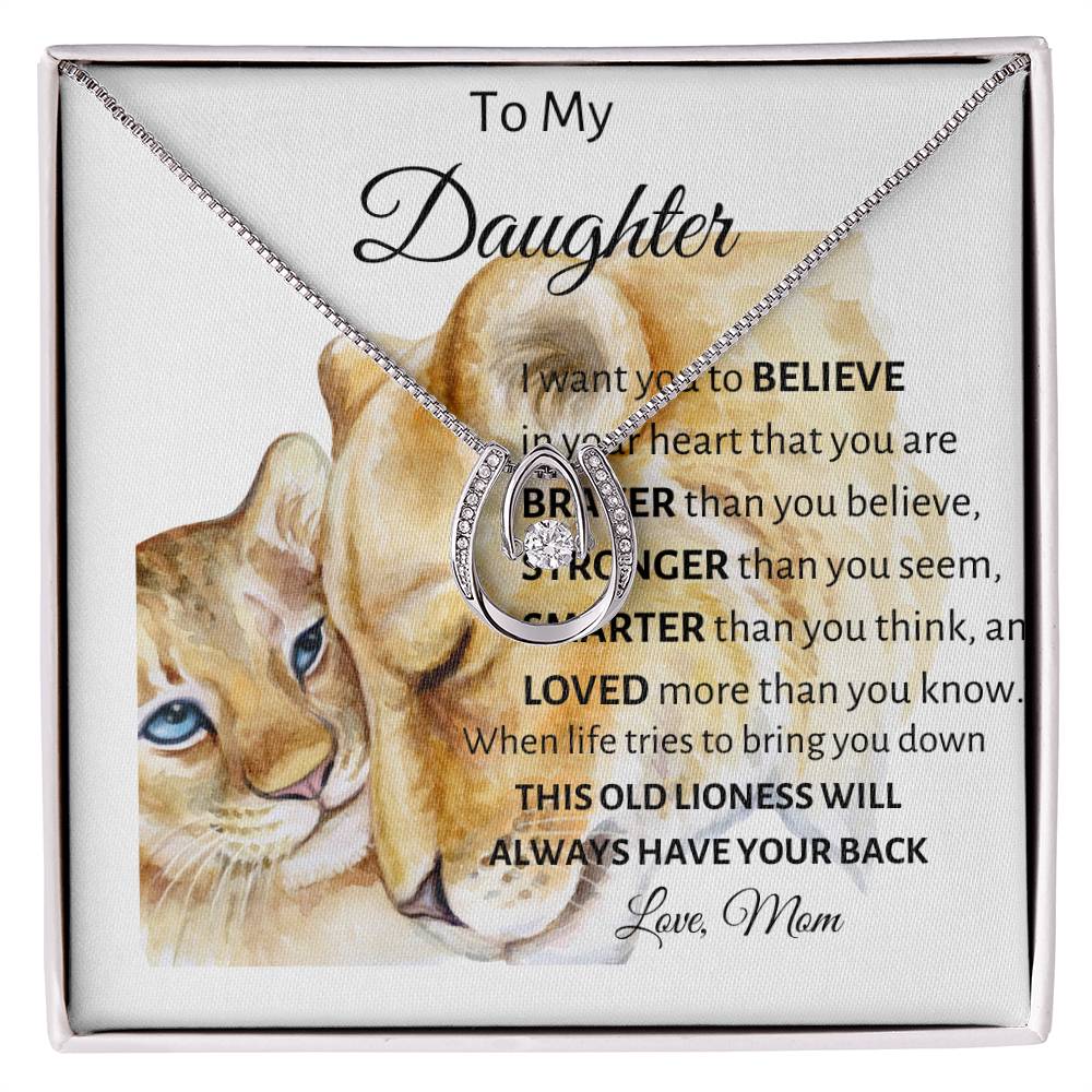 To My Daughter from Mom "I Want You to Believe" Love Necklace