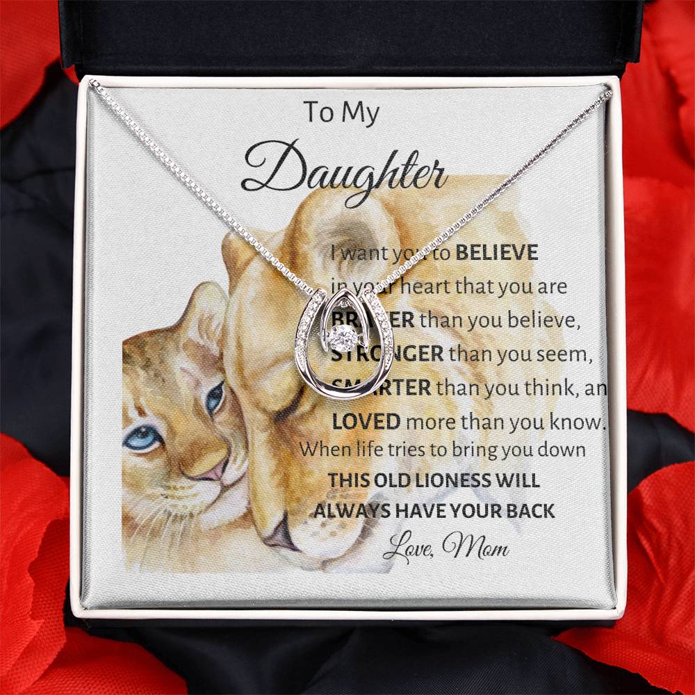 To My Daughter from Mom "I Want You to Believe" Love Necklace