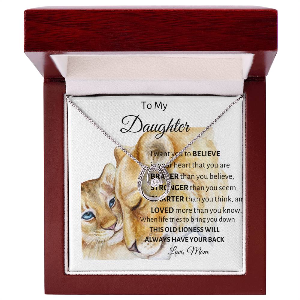 To My Daughter from Mom "I Want You to Believe" Love Necklace